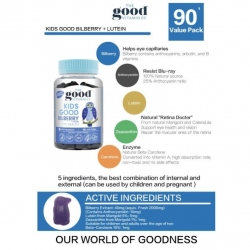 The GOOD Vitamin Co - Kids Bilberry+Lutein 小童山桑子+葉黃素軟糖 (90粒) *護眼抗藍光* The GOOD Vitamin Co - Kids Bilberry+Lutein 小童山桑子+葉黃素軟糖 (90粒) *護眼抗藍光*