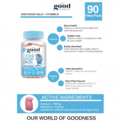 The GOOD Vitamin Co - Kids Calci+Vita-D 小童鈣+維他命D軟糖 (90粒) *快高長大* The GOOD Vitamin Co - Kids Calci+Vita-D 小童鈣+維他命D軟糖 (90粒) *快高長大*