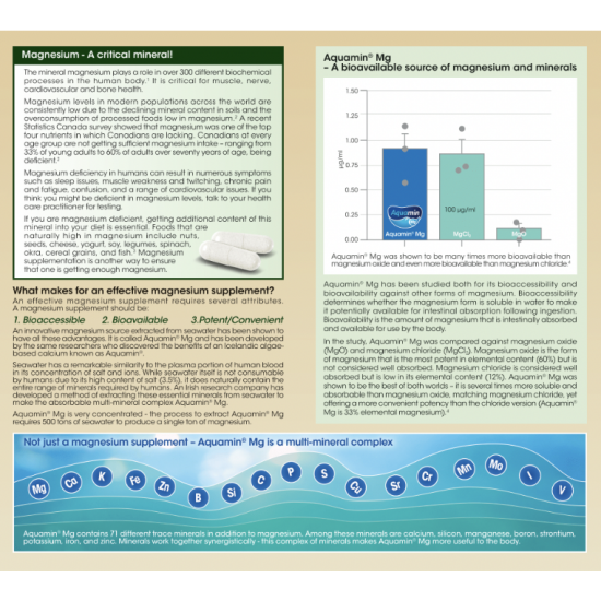 Marine-Source Magnesium (60s), Patented Marine Magnesium (60 Capsules) Marine-Source Magnesium (60s), Patented Marine Magnesium (60 Capsules)