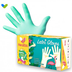 Latex Gloves (HEALTHBUYNOW) (Made in Malaysia) [Mint Green]