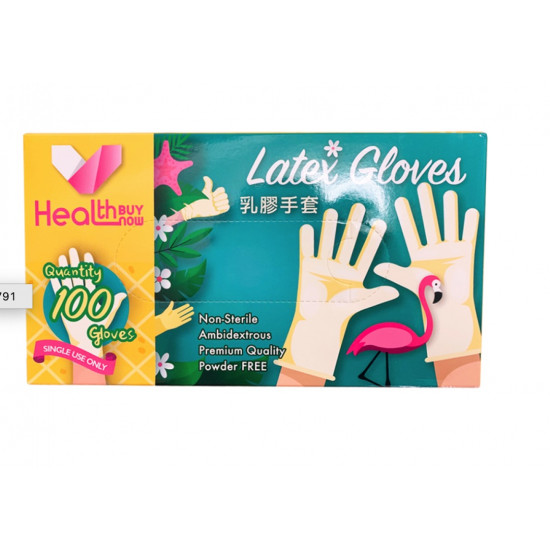 Latex Gloves (HEALTHBUYNOW) (Made in Malaysia) [Mint Green]