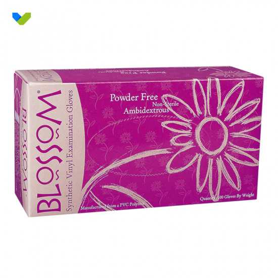 Blossom Vinyl Gloves (powder-free PVC gloves) (30 boxes minimum)