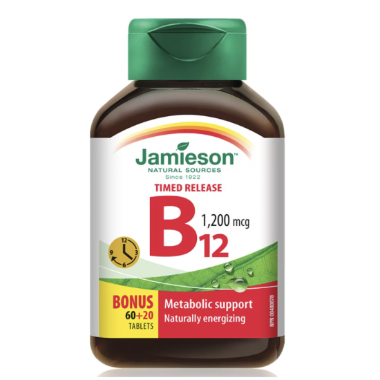 Jamieson Long-acting Vitamin B12 (80 Capsules) Jamieson Long-acting Vitamin B12 (80 Capsules)