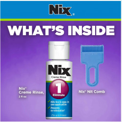 Nix Lice Killing Treatment Cream Rinse with Nit Comb -Kills Lice & Eggs  (Nits) Nix Lice Killing Treatment Cream Rinse with Nit Comb -Kills Lice & Eggs  (Nits)