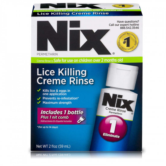 Nix Lice Killing Treatment Cream Rinse with Nit Comb - 殺死蝨子和卵(Nits) Nix Lice Killing Treatment Cream Rinse with Nit Comb - 殺死蝨子和卵(Nits)