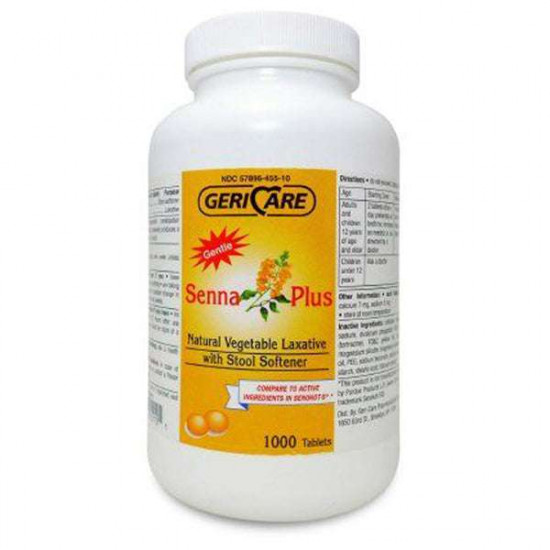 Senna Plus Laxative Stool Softener Tablets 1000 Tablets Bulk Bottle Senna Plus Laxative Stool Softener Tablets 1000 Tablets Bulk Bottle