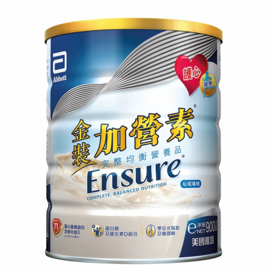 雅培 - 金裝Ensure - 呍呢嗱味 900克 雅培 - 金裝Ensure - 呍呢嗱味 900克