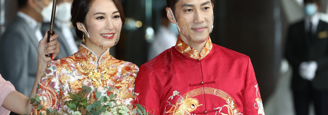 湯怡透明口罩婚禮、朱麗敏透明口罩婚禮。透明口罩婚禮成風! 湯怡透明口罩婚禮、朱麗敏透明口罩婚禮。透明口罩婚禮成風!
