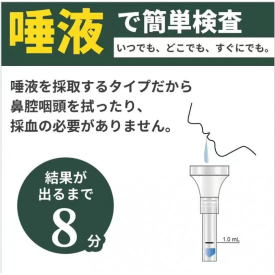 日本小林藥品製新冠病毒自我抗原檢測套裝 (唾液檢測) 