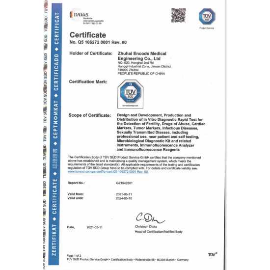 Encode New Coronavirus Antigen Rapid Test Kit 1 Box (Hong Kong Government Approved Brand)【Nasal Swab Test Kit】