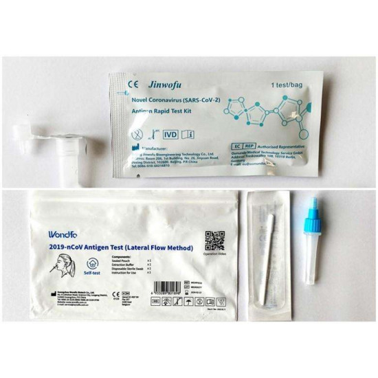 Jinwolf Novel Coronavirus (2019-nCoV) Antigen Detection Kit (Pack of 5)