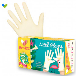 Latex gloves [Made in Malaysia] produced by HEALTHBUYNOW(Minimum batch of 10 boxes)