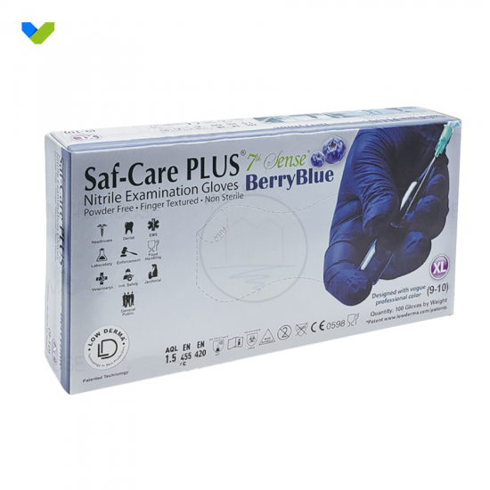 saf-care低敏感丁晴手套(馬來西亞製)【藍莓色 】(10盒起批)
