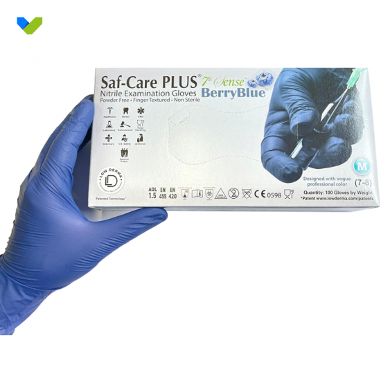 saf-care Hypoallergenic Nitrile Gloves (Made in Malaysia)【Blueberry Color】