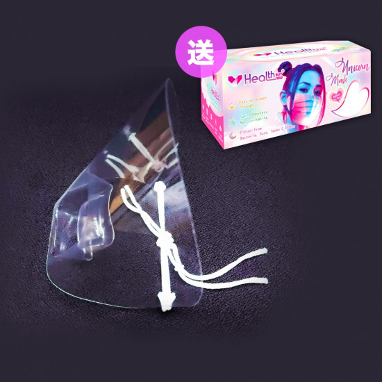 Preferential package for mouth and nose protective transparent mask