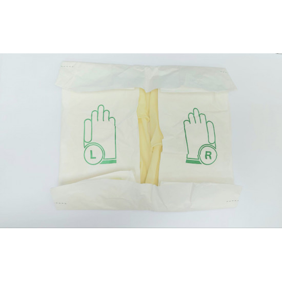 Individually wrapped gloves [latex gloves] (a set of 100 pairs)