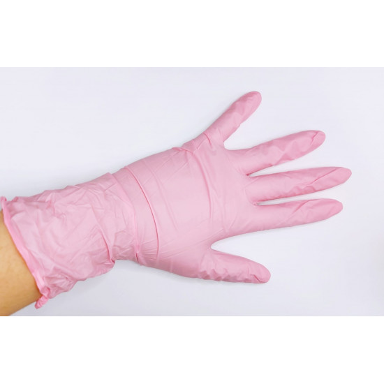 Sakura pink [Ding Qing gloves] [Made in Malaysia] produced by HEALTHBUYNOW (10 boxes minimum)