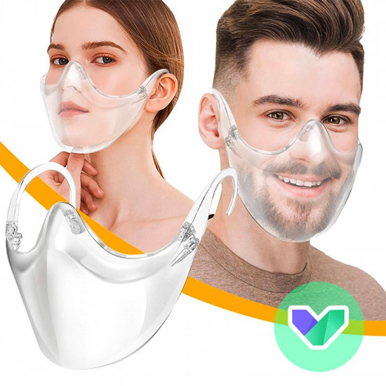 All-round transparent mask-available in multiple colors (minimum batch of 5)