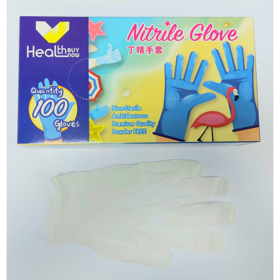 白色丁晴手套【馬來西亞製】HEALTHBUYNOW 出品(10盒起批) 白色丁晴手套【馬來西亞製】HEALTHBUYNOW 出品(10盒起批)
