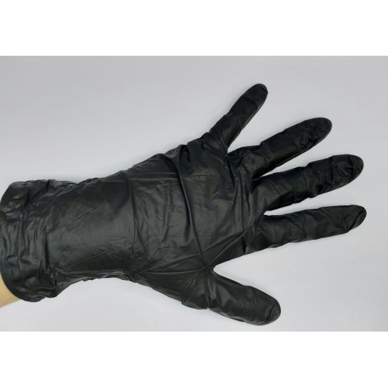 Black nitrile gloves [Made in Malaysia] produced by HEALTHBUYNOW (10 boxes minimum)