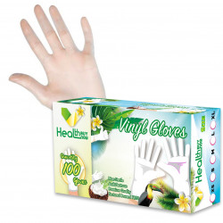 PVC gloves [no powder] produced by HEALTHBUYNOW(Minimum batch of 10 boxes)