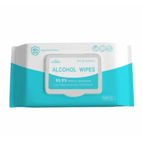 Packed alcohol wet wipes (a set of 10 packs)