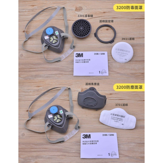 3M 3200 single hole type (medium size) (10 pes minimum batch) 3M 3200 single hole type (medium size) (10 pes minimum batch)
