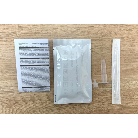 Reagen - 10 in 1 Rapid Test Kit [Novel Coronavirus/ Adenovirus/ Influenza A/B/ Parainfluenza Virus Type 1/3/ Parainfluenza Virus Type 2/ RSV/ Chlamydia Pneumoniae/ Mycoplasma Pneumoniae/ Human Metapneumoniae Virus] Single